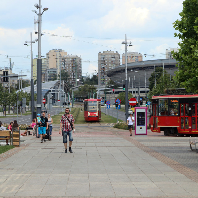 "Katowice: the Downtown and Rynek" stock image