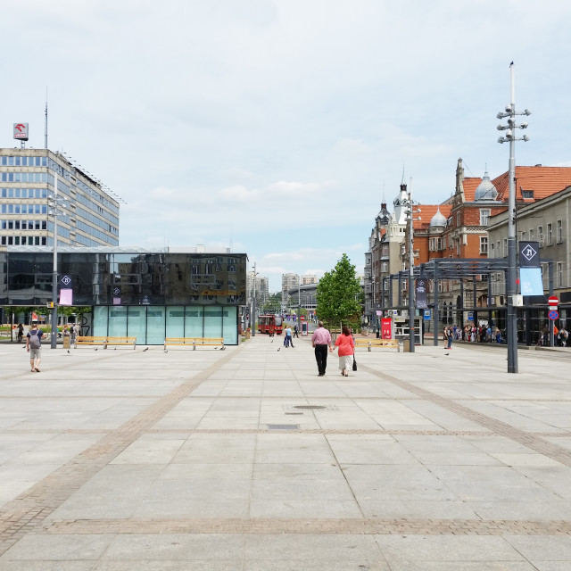 "Katowice: Market Square / Rynek" stock image