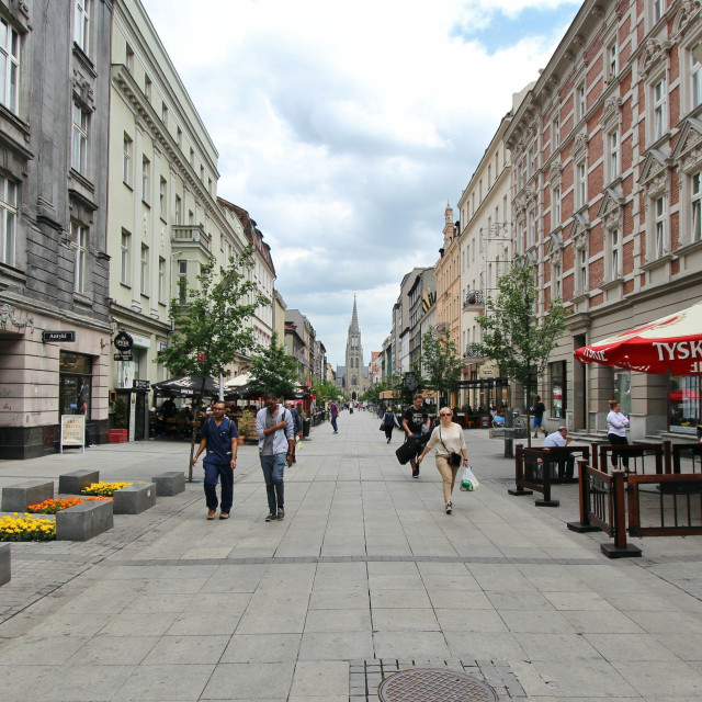 "Katowice: Mariacka Street" stock image