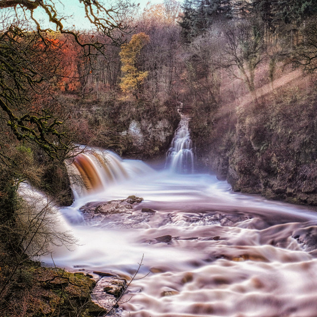 "Falls of Clyde, "Bonnington Linn"" stock image