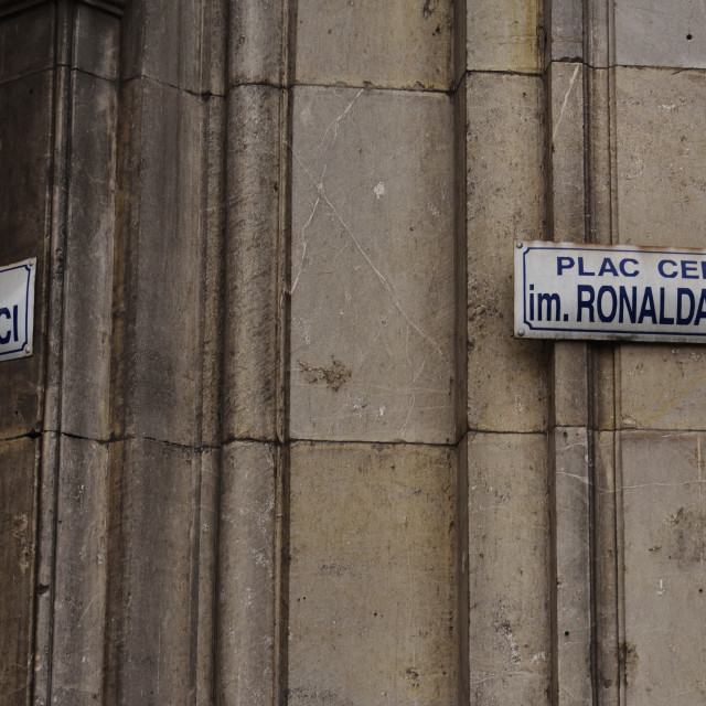 "Krakow: Nowa Huta street signs" stock image