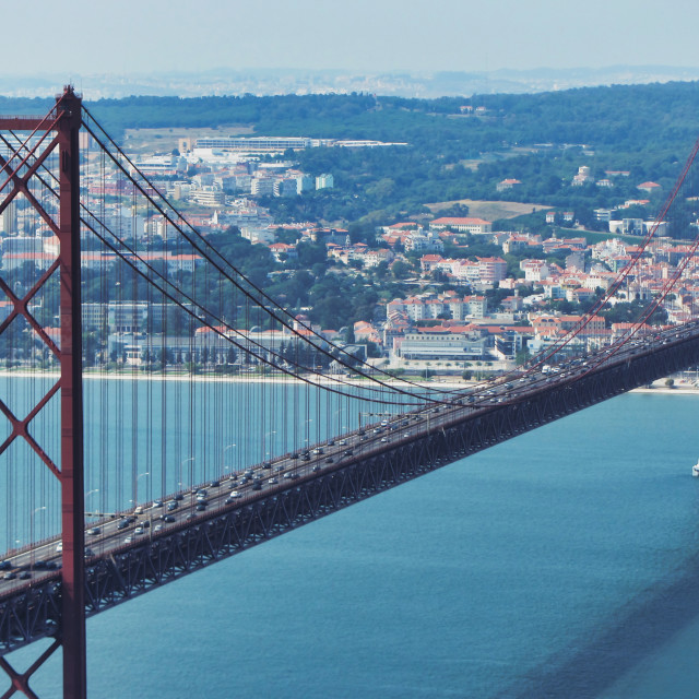 "Bridge 25 april Lisbon Portugal" stock image