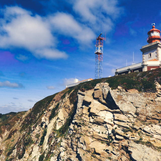 "Portugal Cabo da Roca -Cape Rock the western most point of Europe" stock image