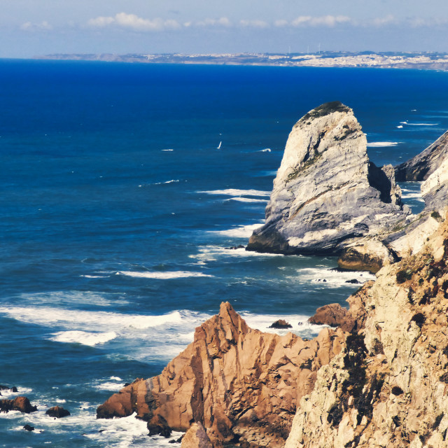 "Portugal Cabo da Roca -Cape Rock the western most point of Europe" stock image