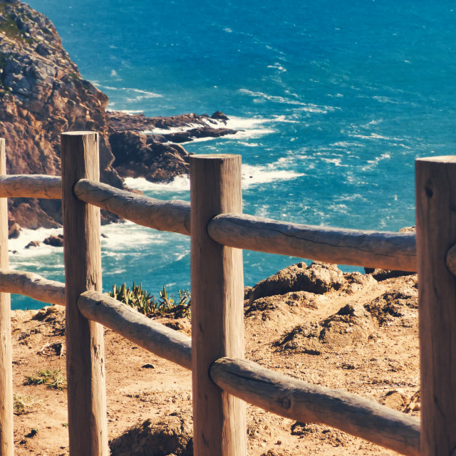 "Portugal Cabo da Roca -Cape Rock the western most point of Europe" stock image