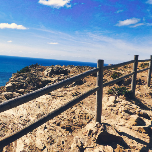 "Portugal Cabo da Roca -Cape Rock the western most point of Europe" stock image