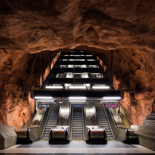 "Stockholms Tunnelbana - Rådhuset" stock image