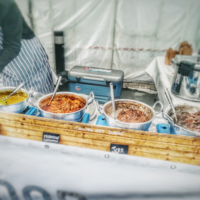 "Street food stall" stock image