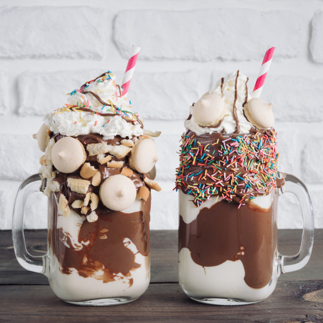 "freakshake with copy space" stock image