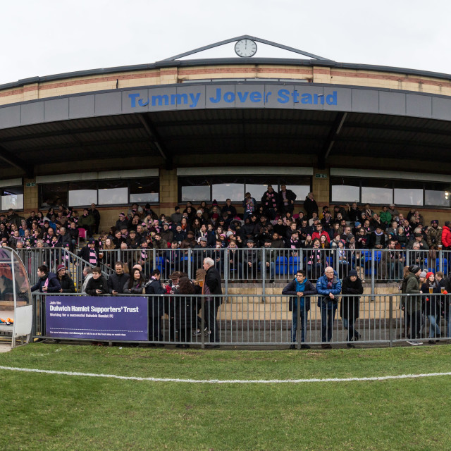 "Dulwich Hamlet vs. Eastbourne Borough, Boxing Day 2018" stock image