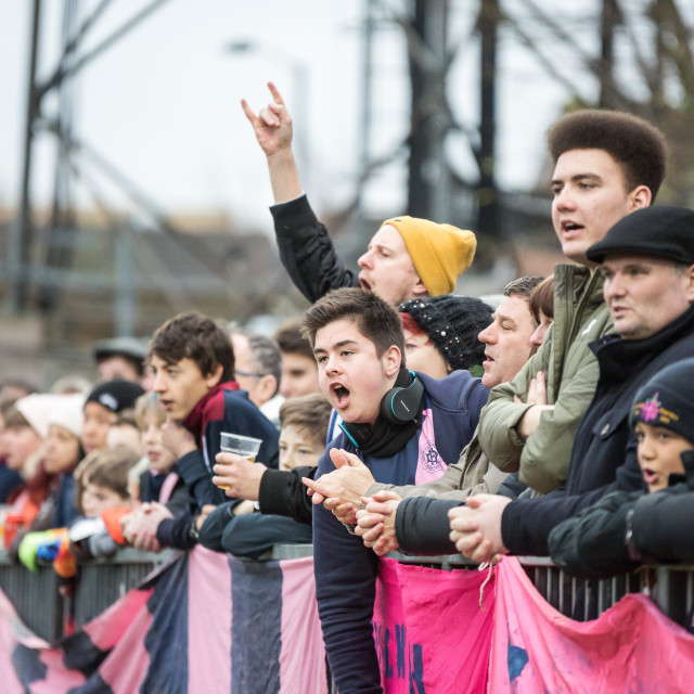 "Dulwich Hamlet vs. Eastbourne Borough, Boxing Day 2018" stock image