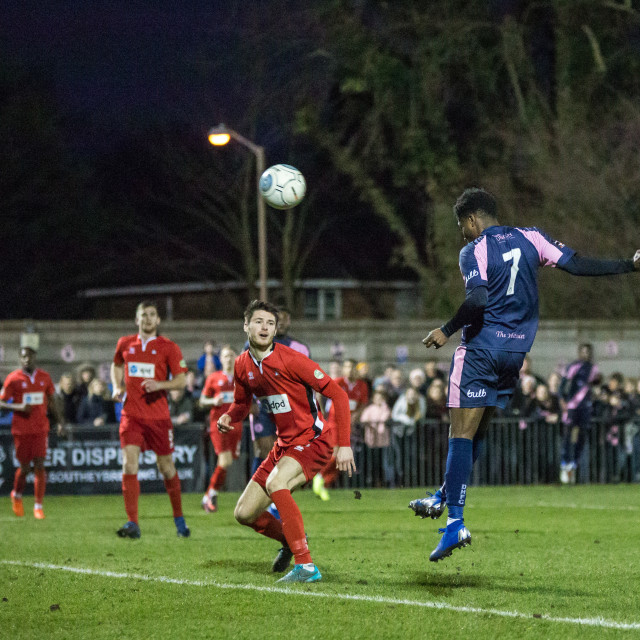 "Dulwich Hamlet vs. Eastbourne Borough, Boxing Day 2018" stock image