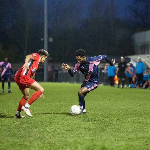 "Dulwich Hamlet vs. Eastbourne Borough, Boxing Day 2018" stock image