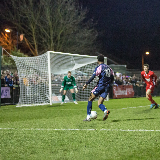 "Dulwich Hamlet vs. Eastbourne Borough, Boxing Day 2018" stock image