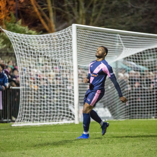 "Dulwich Hamlet vs. Eastbourne Borough, Boxing Day 2018" stock image