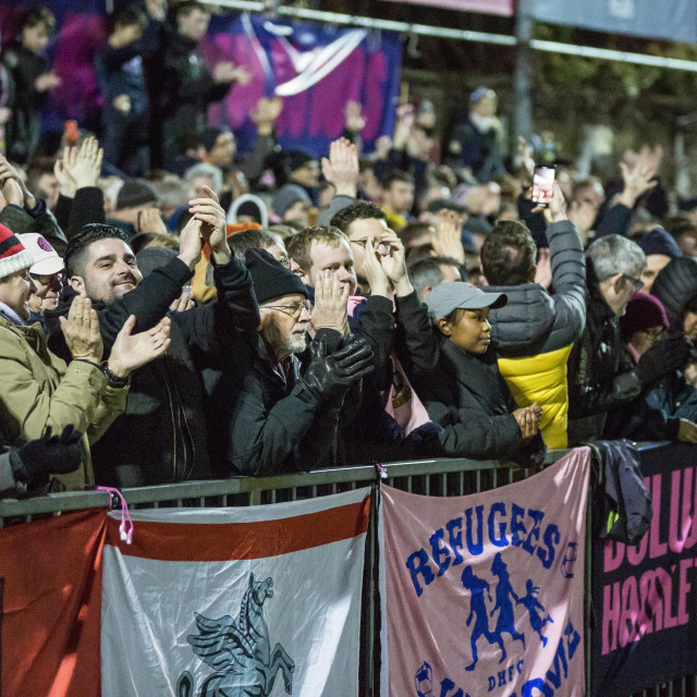 "Dulwich Hamlet vs. Eastbourne Borough, Boxing Day 2018" stock image