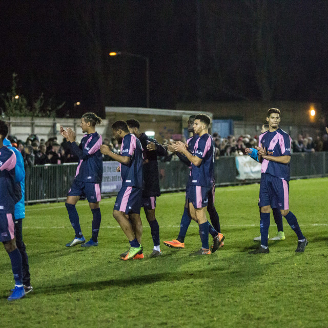 "Dulwich Hamlet vs. Eastbourne Borough, Boxing Day 2018" by Duncan Palmer - £15.00 "Dulwich Hamlet vs. Eastbourne Borough, Boxing Day 2018" stock image