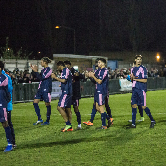 "Dulwich Hamlet vs. Eastbourne Borough, Boxing Day 2018" stock image