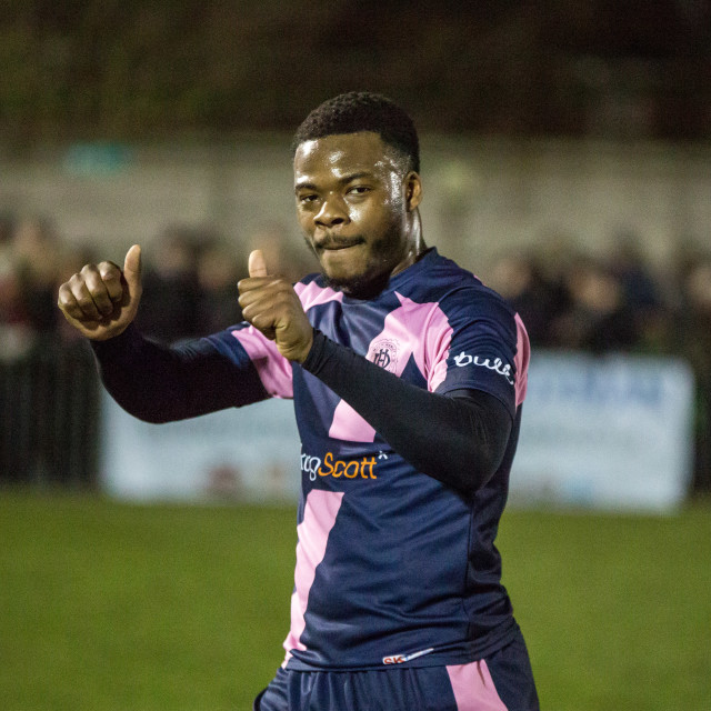 "Dulwich Hamlet vs. Eastbourne Borough, Boxing Day 2018" stock image