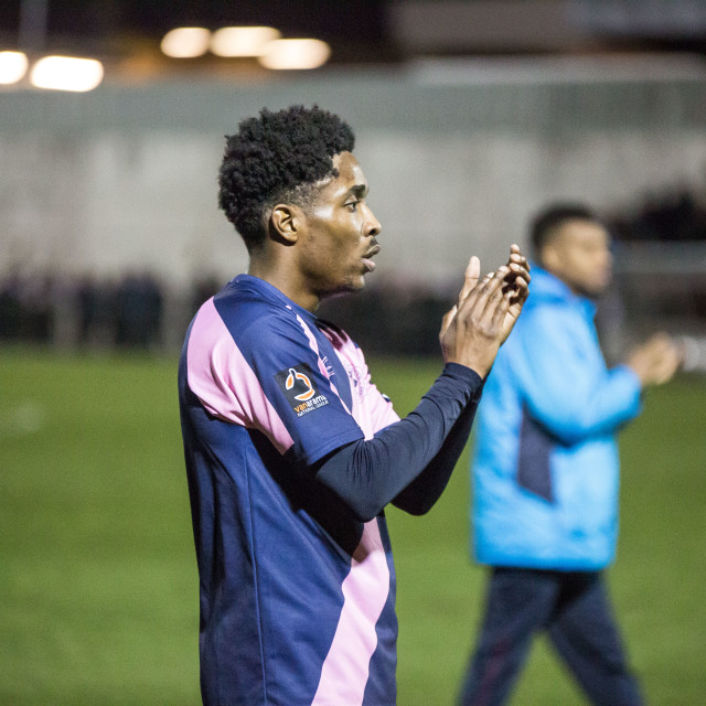 "Dulwich Hamlet vs. Eastbourne Borough, Boxing Day 2018" stock image