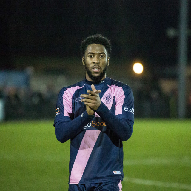 "Dulwich Hamlet vs. Eastbourne Borough, Boxing Day 2018" stock image