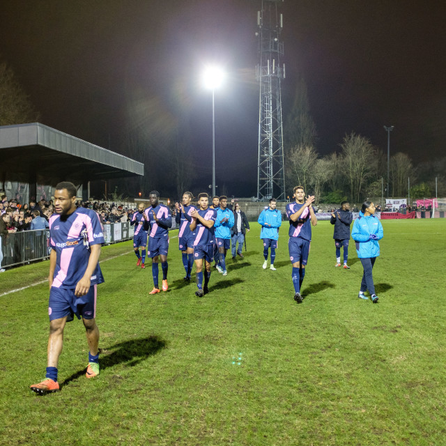 "Dulwich Hamlet vs. Eastbourne Borough, Boxing Day 2018" stock image