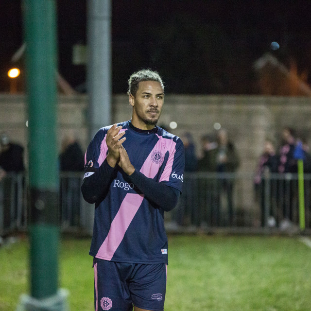 "Dulwich Hamlet vs. Eastbourne Borough, Boxing Day 2018" stock image