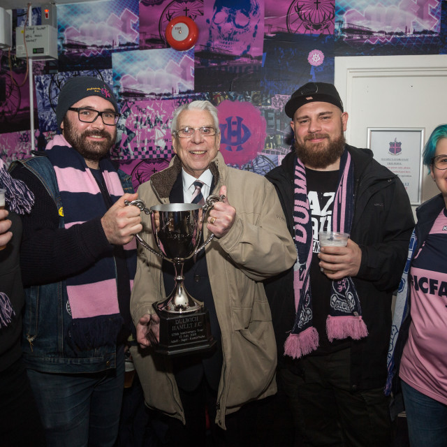 "Dulwich Hamlet vs. Eastbourne Borough, Boxing Day 2018" stock image