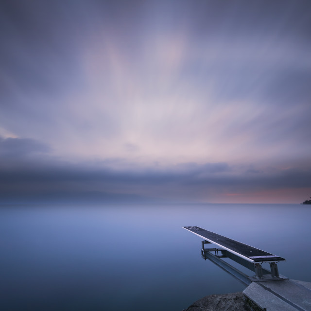 "The evening dive" stock image