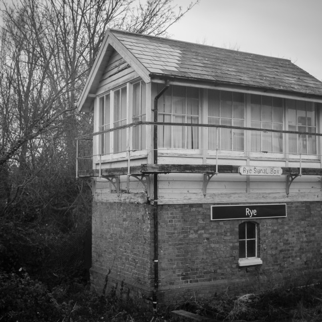 "Rye Signal Box" stock image