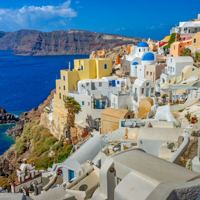 "Architecture on the island of Santorini, Greece, Europe" stock image