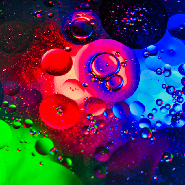 "Oil Bubbles With BackLight Multi-Color" stock image