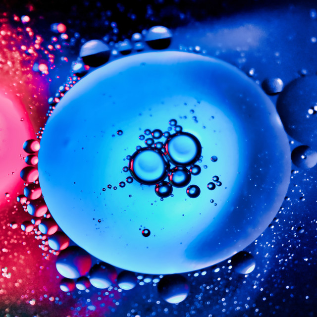 "Oil Bubbles With BackLight Multi-Color" stock image