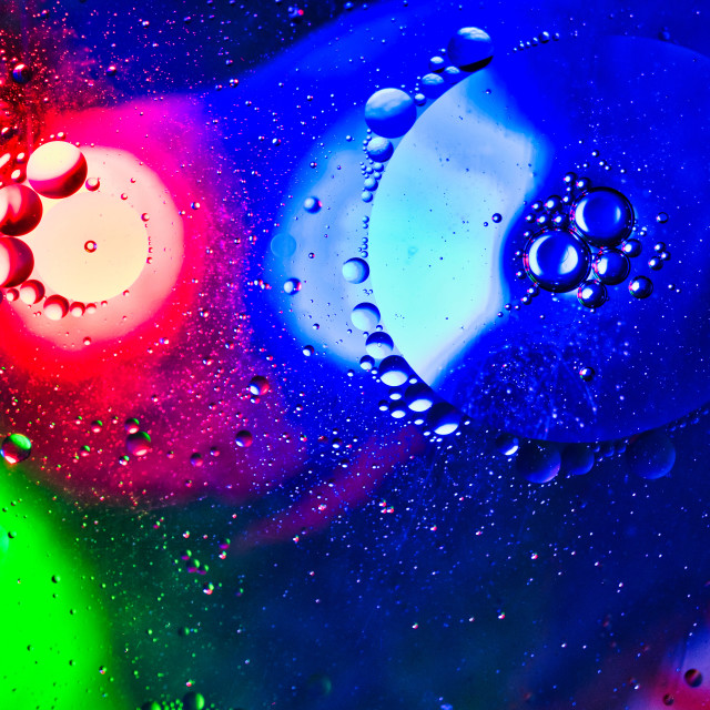 "Oil Bubbles With BackLight Multi-Color" stock image