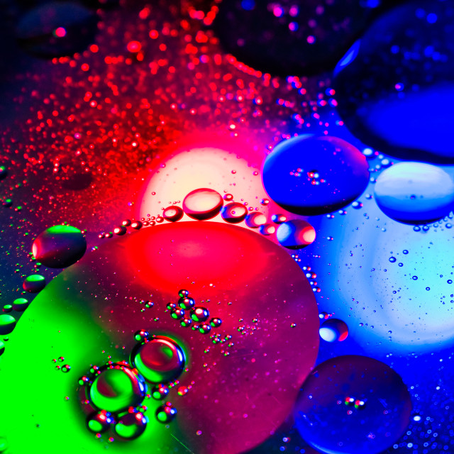 "Oil Bubbles With BackLight Multi-Color" stock image