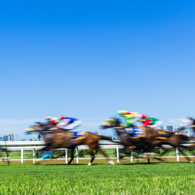 "Horse Raceing Speed Motion Blur" stock image
