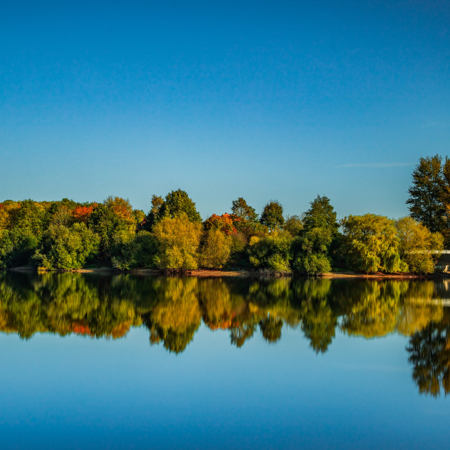 "Autumnal colours at alton water" stock image