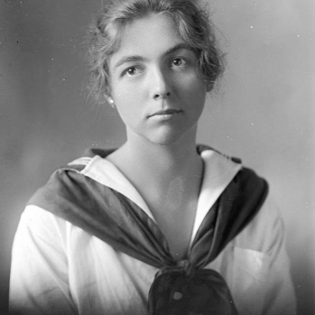 "VINTAGE PORTRAIT OF WOMAN IN SAILOR OUTFIT" by JOHN MOUNT - $25.10 "VINTAGE PORTRAIT OF WOMAN IN SAILOR OUTFIT" stock image
