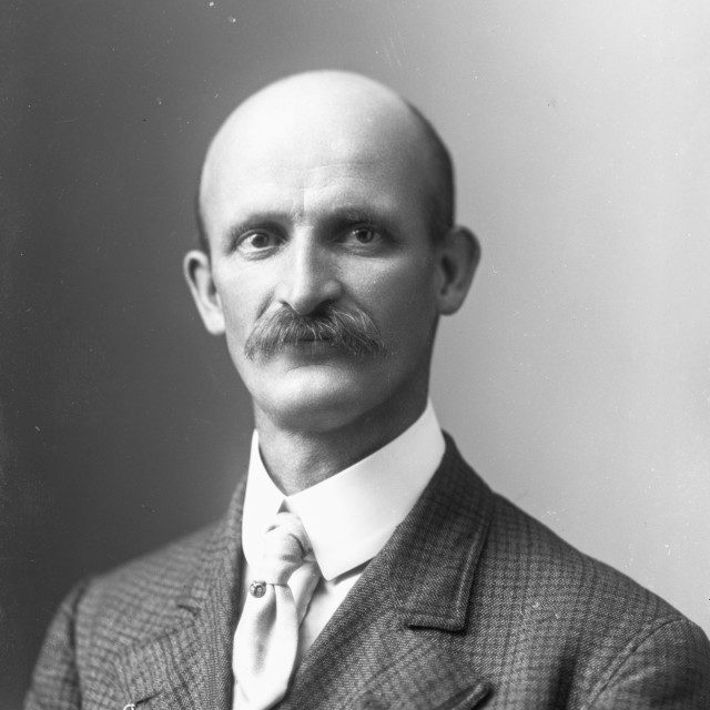"VINTAGE STUDIO PORTRAIT OF BALD MAN" by JOHN MOUNT - $25.10 "VINTAGE STUDIO PORTRAIT OF BALD MAN" stock image