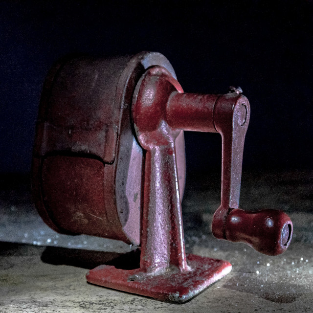"STILL LIFE VINTAGE PENCIL SHARPENER" by JOHN MOUNT - $25.14 "STILL LIFE VINTAGE PENCIL SHARPENER" stock image