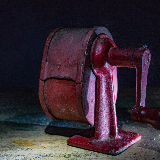 "STILL LIFE VINTAGE PENCIL SHARPENER" by JOHN MOUNT - $25.14 "STILL LIFE VINTAGE PENCIL SHARPENER" stock image