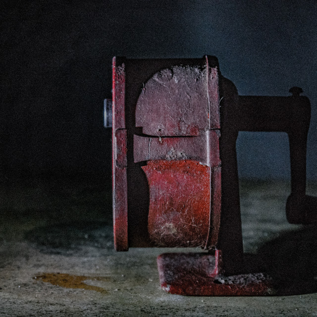"STILL LIFE VINTAGE PENCIL SHARPENER" by JOHN MOUNT - $25.14 "STILL LIFE VINTAGE PENCIL SHARPENER" stock image