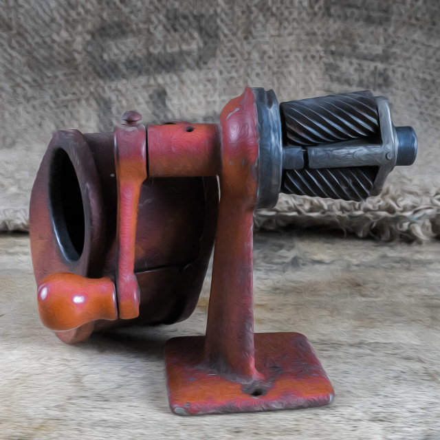"STILL LIFE - VINTAGE PENCIL SHARPENER" by JOHN MOUNT - $25.14 "STILL LIFE - VINTAGE PENCIL SHARPENER" stock image