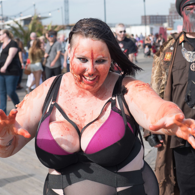 "ZOMBIE AT THE ASBURY PARK NJ ZOMBIE WALK" by JOHN MOUNT - $25.14 "ZOMBIE AT THE ASBURY PARK NJ ZOMBIE WALK" stock image