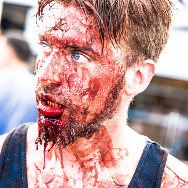 "ZOMBIE AT THE ASBURY PARK NJ ZOMBIE WALK" by JOHN MOUNT - $25.14 "ZOMBIE AT THE ASBURY PARK NJ ZOMBIE WALK" stock image