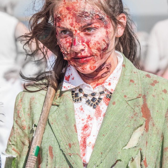 "YOUNG GIRL ZOMBIE, HEATHERS MOVIE" by JOHN MOUNT - $25.14 "YOUNG GIRL ZOMBIE, HEATHERS MOVIE" stock image
