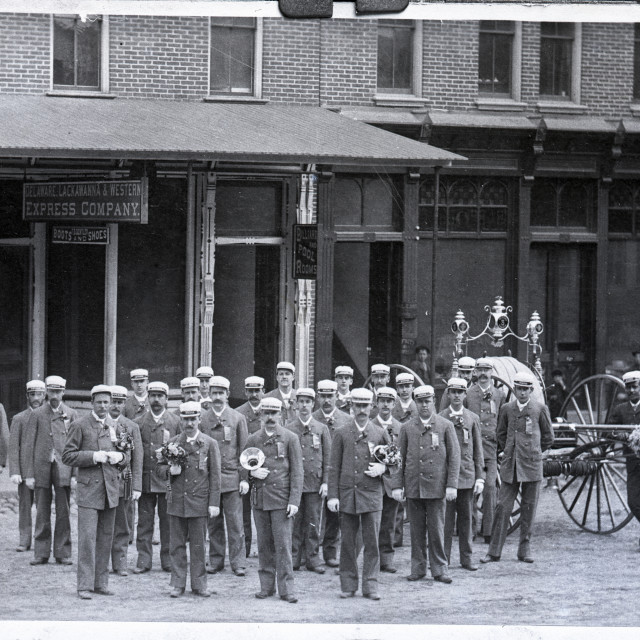 "VINTAGE FIRE DEPARTMENT" by JOHN MOUNT - $25.10 "VINTAGE FIRE DEPARTMENT" stock image