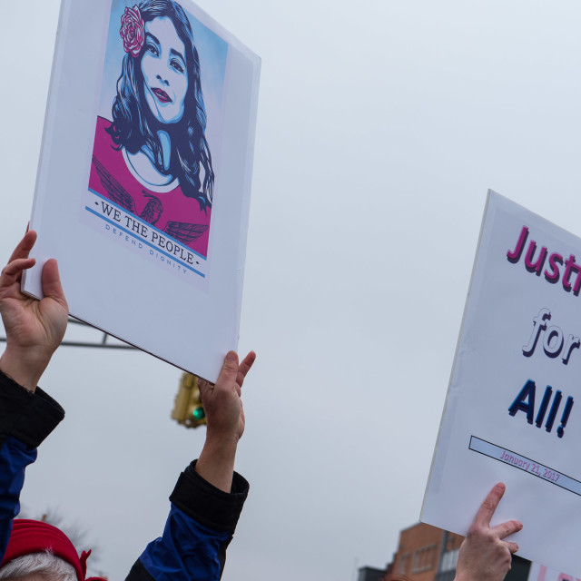 "MILLION WOMAN MARCH, ASBURY PARK NJ" by JOHN MOUNT - $24.67 "MILLION WOMAN MARCH, ASBURY PARK NJ" stock image