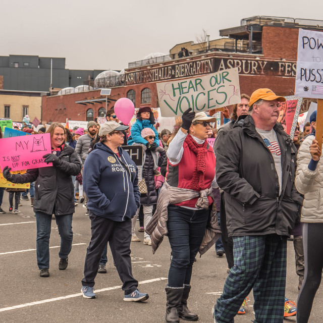 "MILLION WOMAN MARCH, ASBURY PARK NJ" by JOHN MOUNT - $24.67 "MILLION WOMAN MARCH, ASBURY PARK NJ" stock image