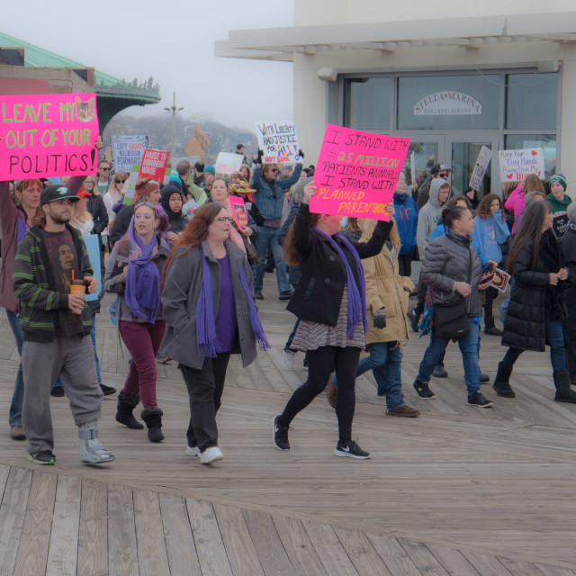"MILLION WOMAN MARCH, ASBURY PARK NJ" by JOHN MOUNT - $24.67 "MILLION WOMAN MARCH, ASBURY PARK NJ" stock image
